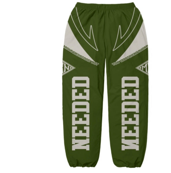 Olive Green Windbreaker Pants